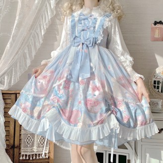 Wreath Rabbit Sweet Lolita Style Dress JSK (WS83)
